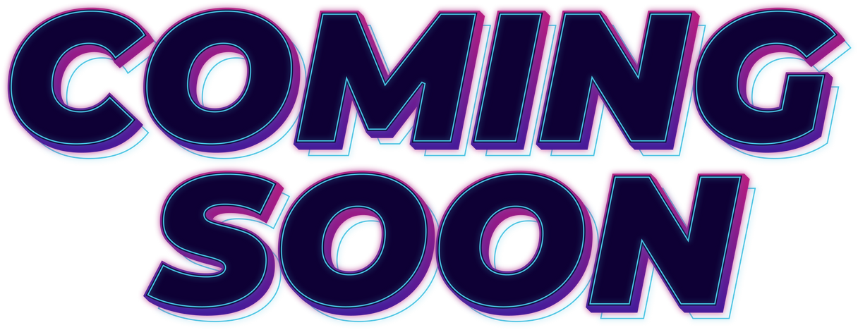 Coming soon neon text effect